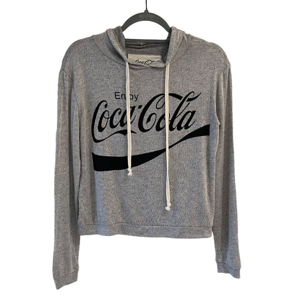 Collectors Enjoy Coca Cola Size XS Gray Sweater Hoodie Sweatshirt Supersoft